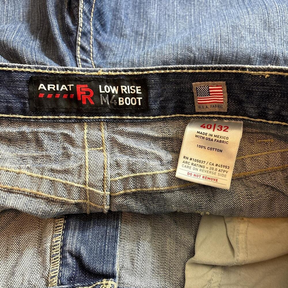 Ariat FR M4 Low Rise Bootcut Flame Resistant Denim Jeans Size 40X32 - Picture 3 of 8